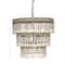 Hello Honey® 20.5" Antique White 3-Tier Wood Bead Chandelier